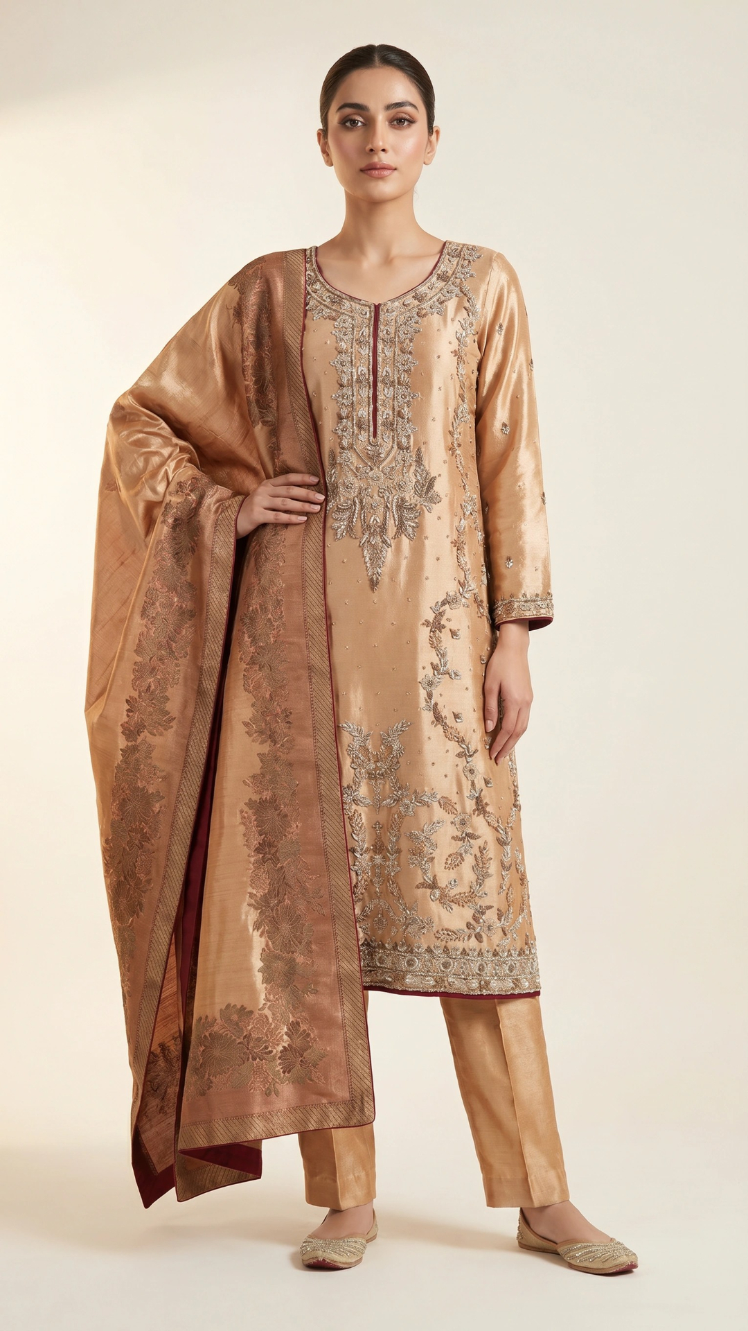 Gold ensemble from Moughal Boutique